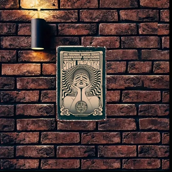 ‼️$7‼️ Vintage Metal Sign Fillmore Auditorium Psychedelic Rock - Jimi Hendrix - Picture 3 of 9